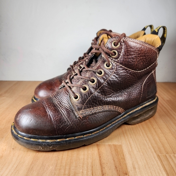 Martens Shoes Men's 10 Brown Air Wair Leather 11410 Work Boots